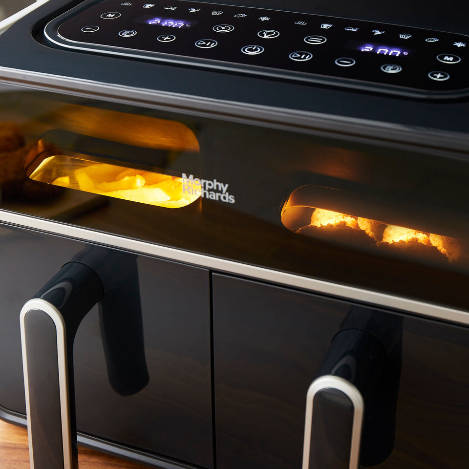 Digitale Heißluftfritteuse mit Doppelkorb, 7,2 Liter