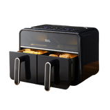 Digitale Heißluftfritteuse mit Doppelkorb, 7,2 Liter